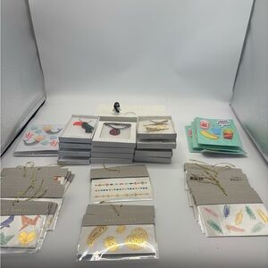 Lot of Assorted Meri Meri necklaces, Tattoos and Stickers Sets. Kids jewelry.